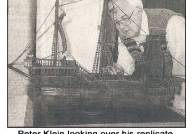 Peter Klein looking over hocolate Mayflower